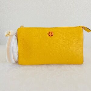Tory Burch yellow leather crossbody bag